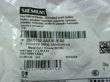 Siemens 3SU1152-0AB30-3FA0 Illuminated Yellow Pudhbutton 22mm L - Factory Sealed