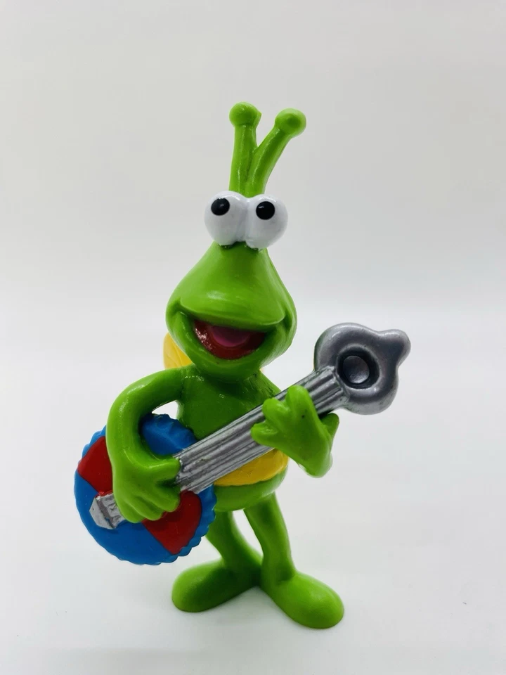 Винтажный набор Sesame Street Twiddlebug все 4 версии цветочного горшка и гитары - Изображение 2 из 4