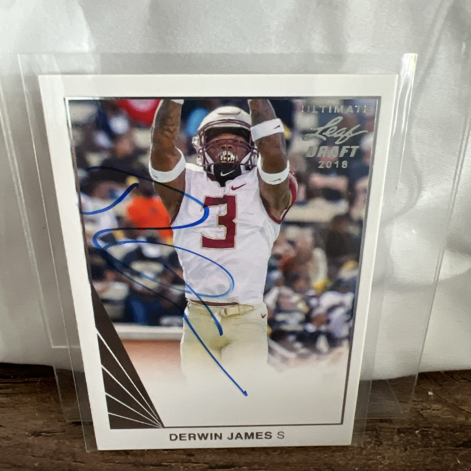 Derwin James Leaf Ultimate Draft 1990 Leaf Autograph #DJ1 Base