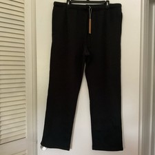 SKIMS Cotton Fleece Classic Straight Leg Pants Black Onyx XL NWT 88