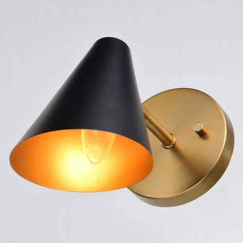 Vaxcel Lighting W0438 Pryce 7" Tall Bathroom Sconce - Matte White / Satin Brass - Picture 12 of 12