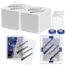 120 Pack Trading Card Shipping Protectors, 3.5'' x 4.5'' Plastic Card Protect...