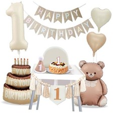 1st Birthday Decorations Boho 1st Birthday Highchair Banner for Baby Boy Girl