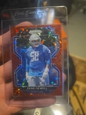 2021 Panini Prizm Rookie No Huddle Red Prizm /50 Penei Sewell #429 Rookie RC