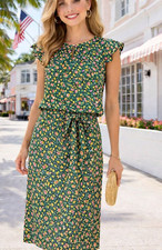Nordy American Prep 1901 Citrus Spritz Lemons Coordinating Set Blouse M Skirt 10