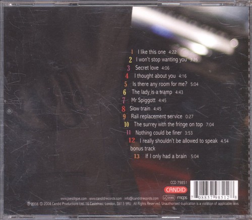 Joe Stilgoe Ich Mag Dieses Eine CD UK Candid 2008 CCD79851 - Bild 2 von 2