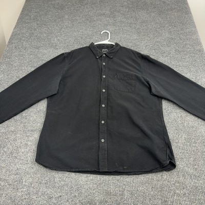 Todd Snyder Button Up Shirt Mens XL Black Cotton Long Sleeve Casual Designer