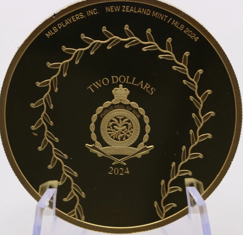 Shohei Ohtani MLB Trading Coin 1 oz Silver Niue - NZ Mint 05/40 .999 Pure 2024 - Image 2 of 4