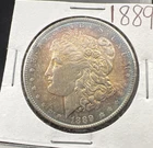 1889 $1 Morgan Silver Dollar Coin CH AU Neat Toning Toner SK#A