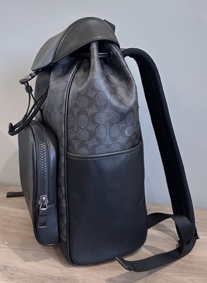 COACH CT707 Racer Backpack In Signature Canvas & Smooth
