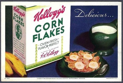 Leckere Kellogg's Corn Flakes - alte Werbekarte