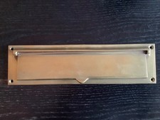 Älterer Massiver Messing Briefkasten Post-Einwurf-Schlitz