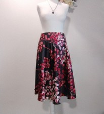 M&Co Floral A‑Line Skirt Silky Feel Spring / Summer Colourful – Size UK 10 - VGC