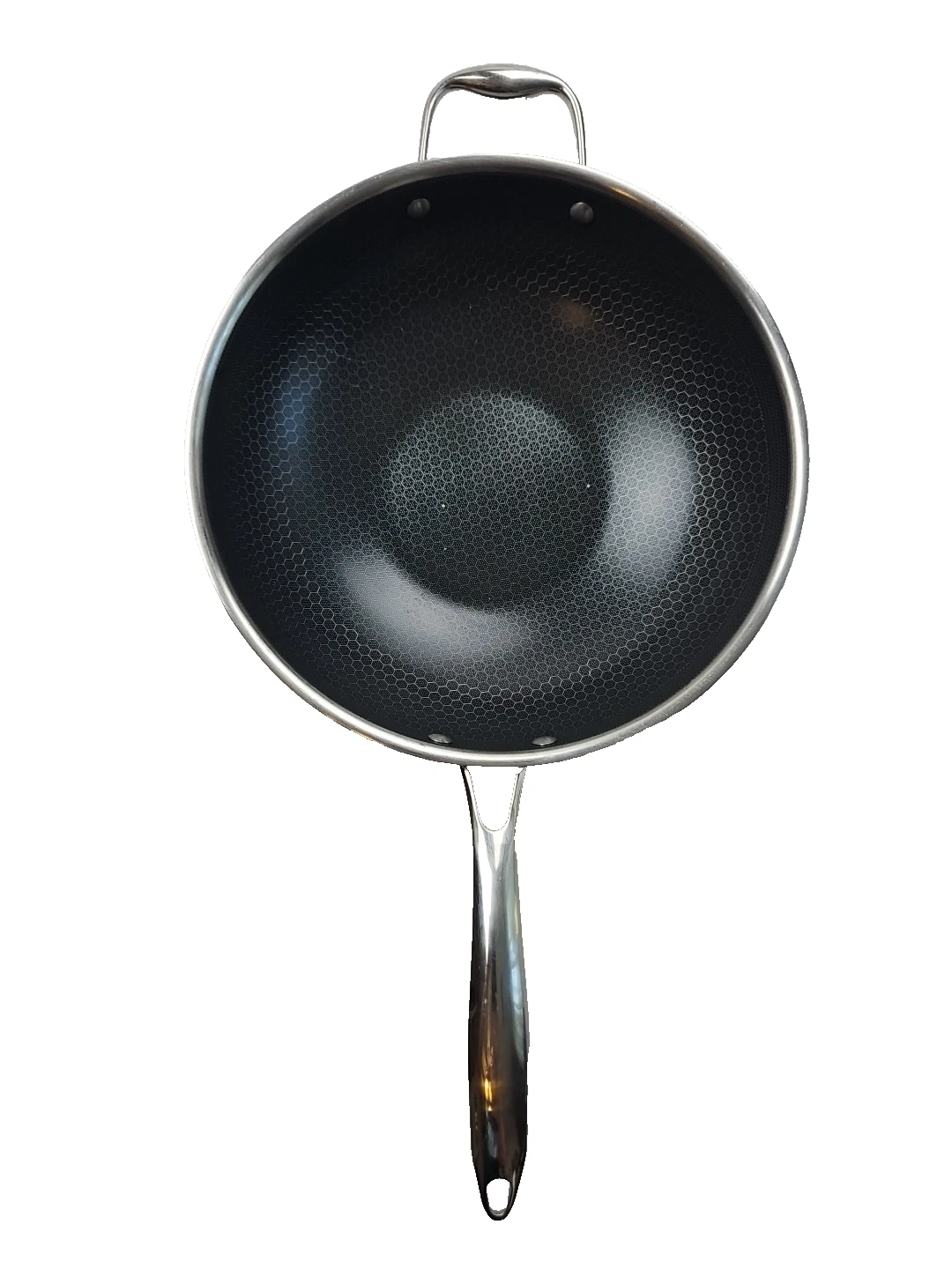 Hexclad Hybrid Cookware Stainless Steel Pan Nonstick 12" Wok Cooking NO LID USED