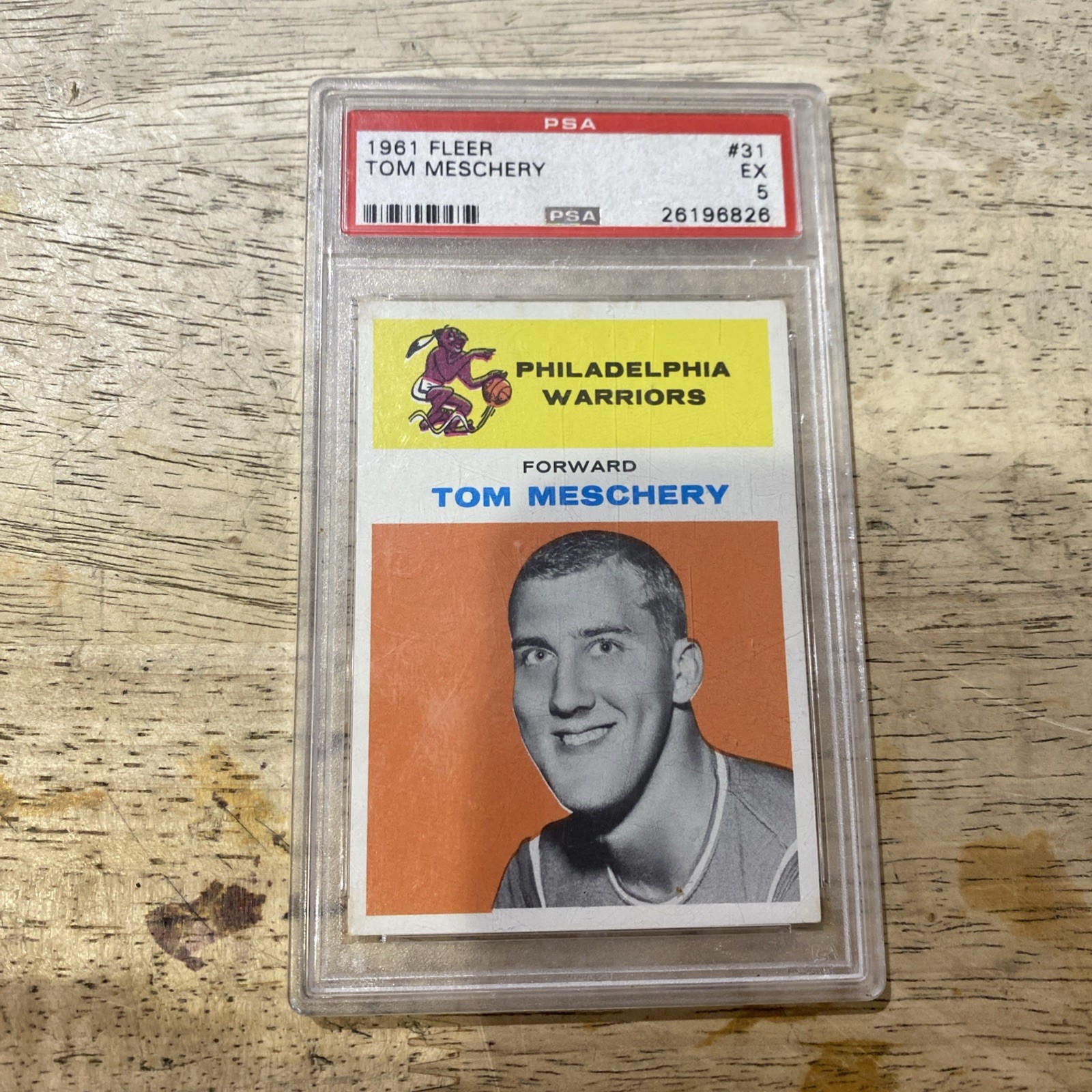1961 Fleer Tom Meschery #31 PSA 5 Philadelphia Warriors Philly