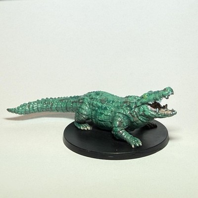 Giant Alligator Aquatic Monster Miniature Painted DnD Dungeons and Dragons D&D 