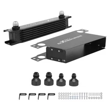 Universal 7 Row Engine Oil Cooler 10AN Aluminum British Style w/ Fittings