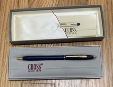 Cross Century Classic Satin Blue With Gold Trim, Ballpoint Pen All ORIGINAL RARE