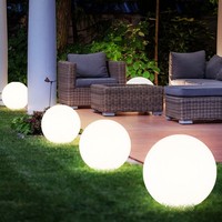 4Er Set Led Solar Garten AußEn Bereich Lampen Erdspieß Steck Hof Kugel Leuchten