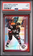 2002 TOPPS CHROME REFRACTOR #20 MIROSLAV SATAN PSA 9