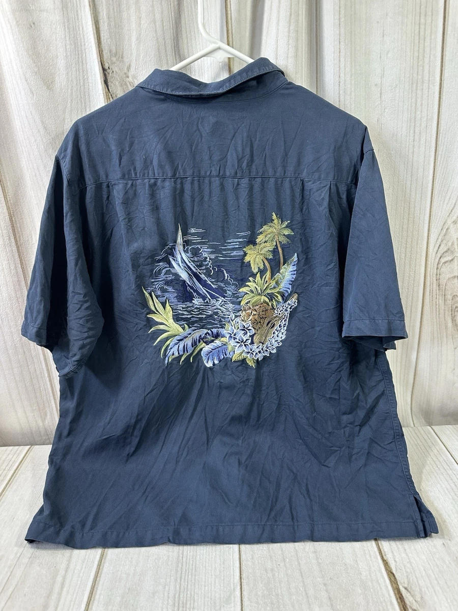 Chemise Homme Caribbean Joe En Soie – Motif Floral – Manches Courtes – Taille XL