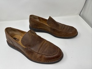 Born Mens‎ Leather Slip On Loafers Brown F33006 Tan Distressed Shoes Size 9.5 41 Born Men main image 3