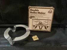 Hoan Vintage Double Boiler Maker. Cast Aluminum. NOS NIB