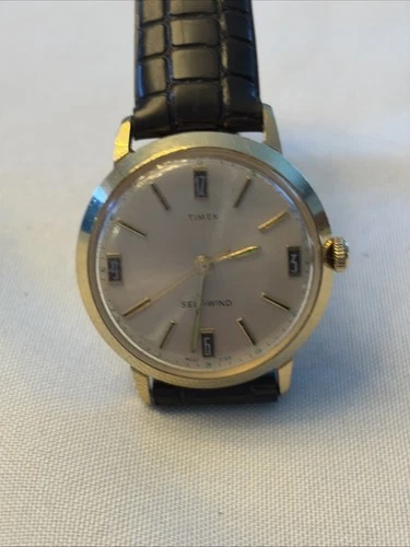 AS-IS PARTS REPAIR Vtg Timex Self Wind Men’s Watch Gold Tone Automatic