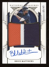 2024 Panini National Treasures Brice Matthews #PMS-BM Patch Autograph 05/49
