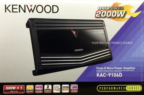 NEUF KENWOOD KAC-9106D classe D, amplificateur audio mono voiture 1 canal - Photo 1 sur 1