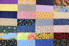 100 PCS ~ ASSORTED ~ COTTON FABRIC SQUARES QUILTING 5"X 5" CHARM PACK