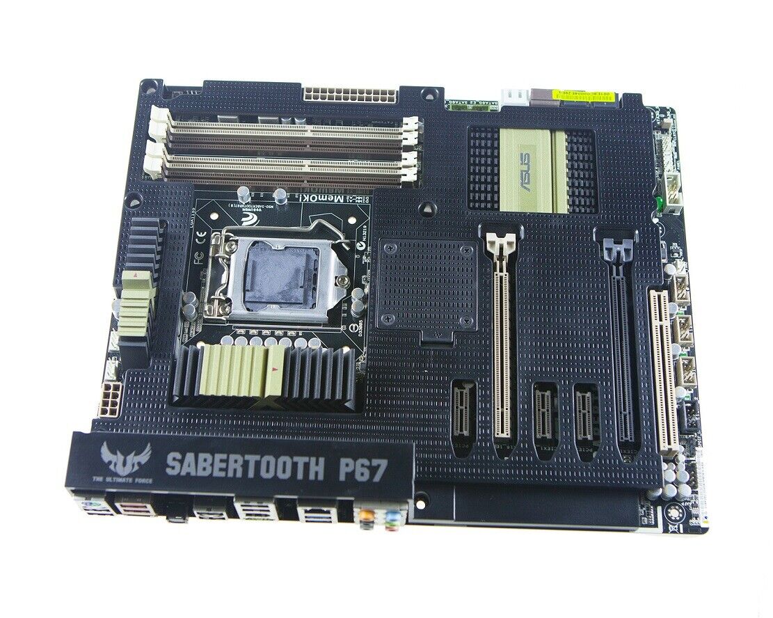 ASUS SABERTOOTH Intel P67 Desktop Motherboard LGA 1155 Board + I/O Shield  Tested