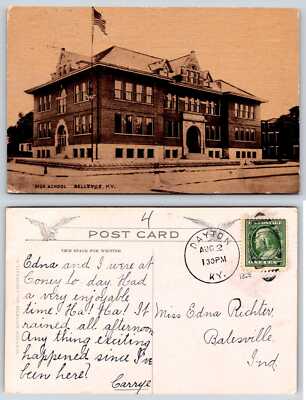 Bellevue Kentucky HIGH SCHOOL 1909 Postcard N117 | eBay