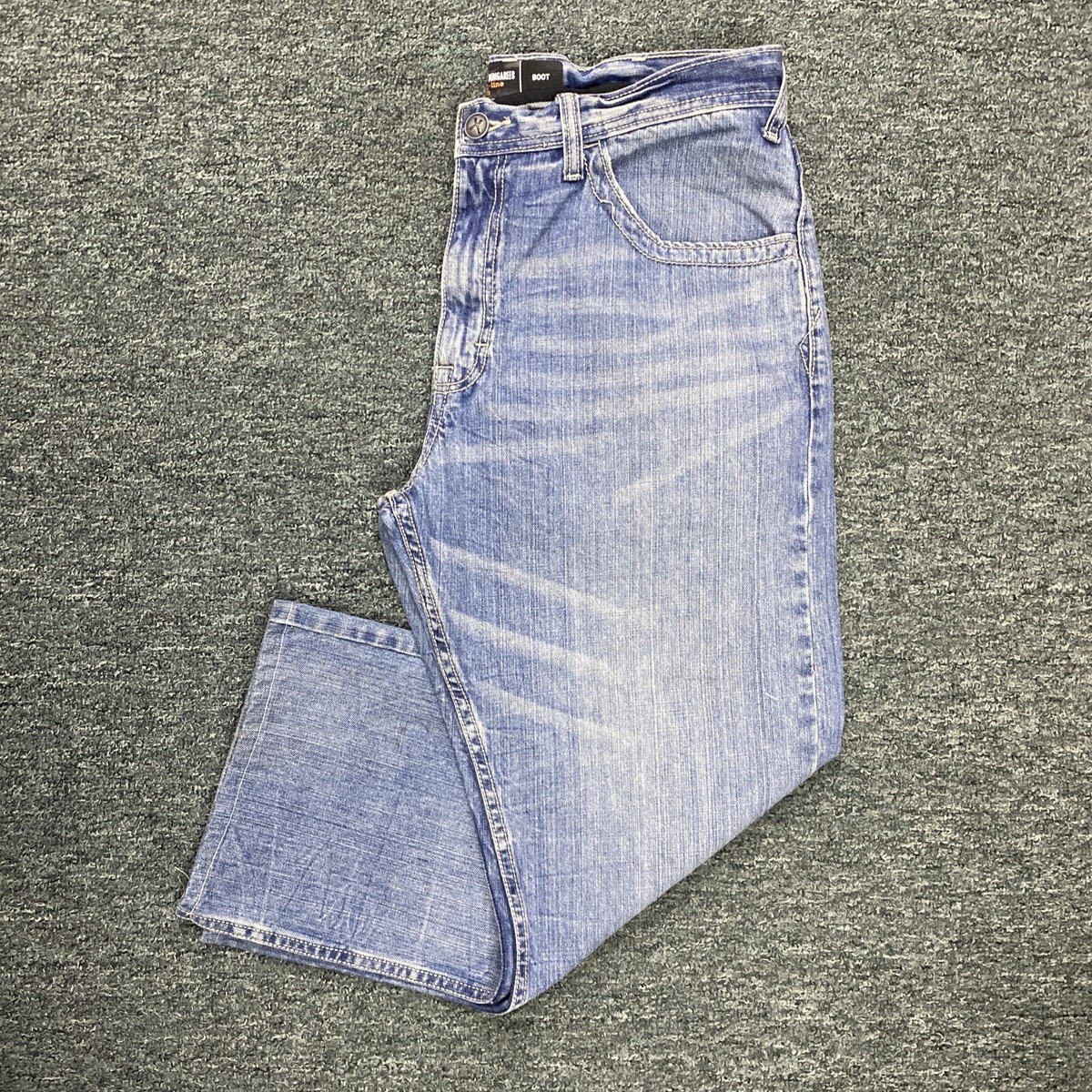 Lee Jeans Men 34x25 Dungarees X-Line Actual Blue Denim Pants