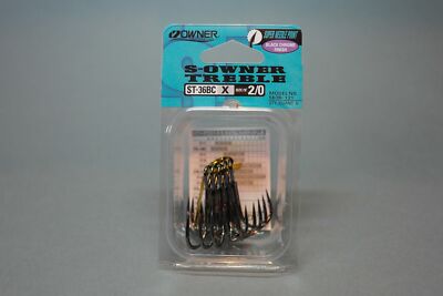 Owner ST-36 BC X - Größe 2/0 - Drillinge Drillingshaken - neu!