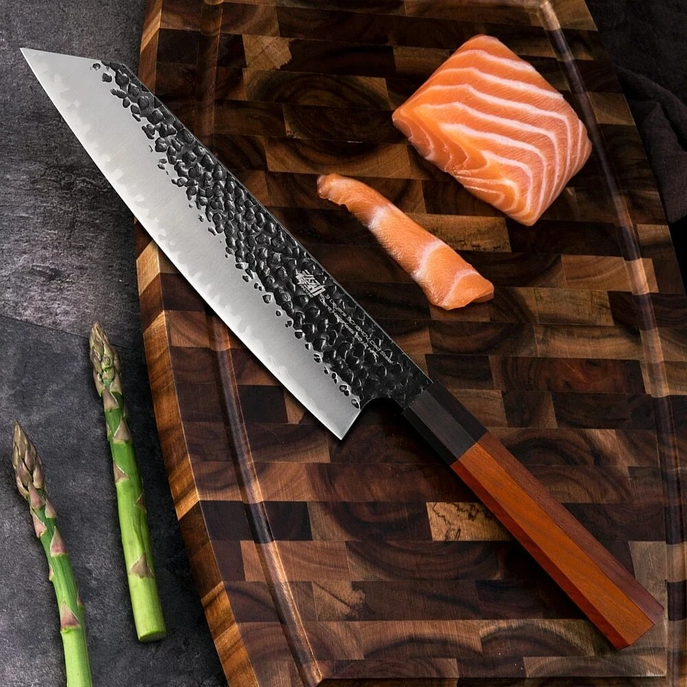 9 inch Kiritsuke Knife 3 layer 9CR18MOV clad steel w/octagon handle for Chefs