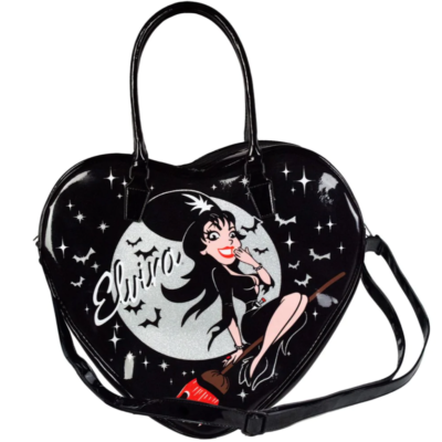 Kreepsville 666 Black Elvira Bewitched Heart Purse Bag Handles