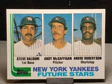 1982 Topps New York Yankees Future Stars #83 Balboni/McGaffigan/Robertson RC