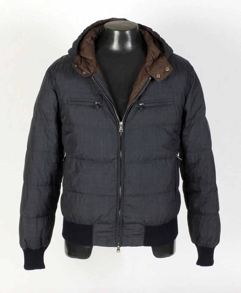 Brunello Cucinelli Nylon / Cashmere / Down Jacket w/ Hood - S - $4295 Retail - Image 2 of 4