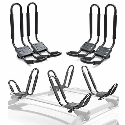 CPS 2 Pair Canoe Boat Kayak Roof Rack Car SUV Truck Top Mount Carrier J Cross Bar