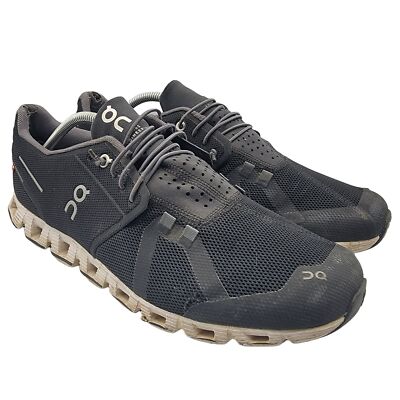 On Cloud Mens 11.5 Running Shoes Black Comfort Breathable  display picture 1