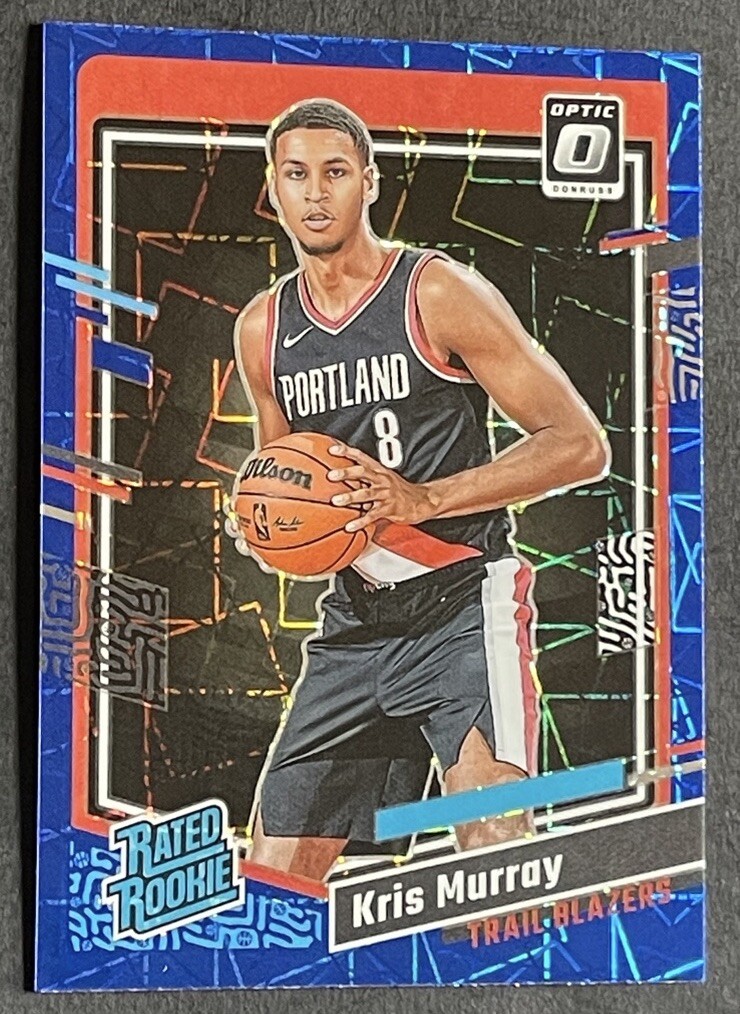 2023-24 Donruss Optic Kris Murray Rated Rookie Blue Velocity #213 Trail Blazers