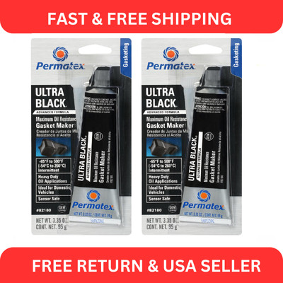 Permatex Set of 2 Ultra Black Maximum Oil Resistance RTV Silicone Gasket Maker