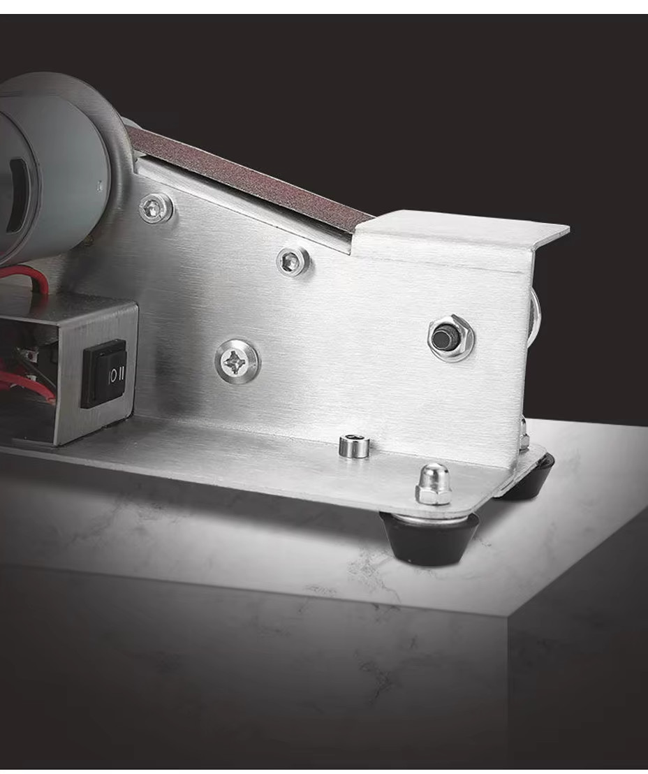 Mini Levigatrice a Nastro Elettrica 110v/220v Lucidatrice Smerigliatrice - Miniatura 4