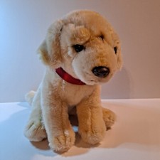 FAO Schwarz Golden Labrador Retriever Puppy Tan Plush Stuffed Animal Dog 8"