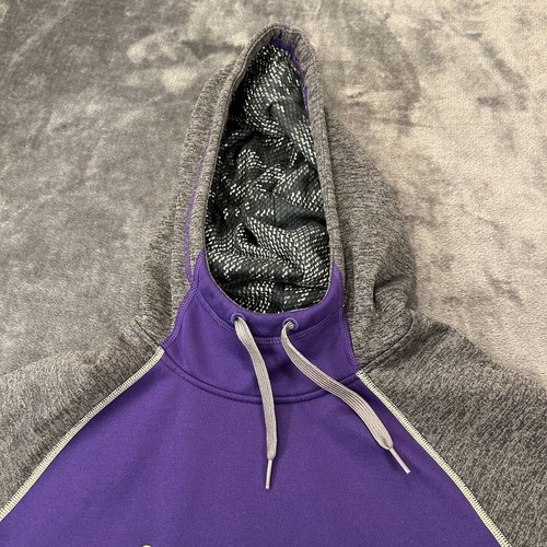Nike Sweater Womens Medium Purple Pullover Hooded Sweatshirt Therma Fit Check - Picture 4 of 13