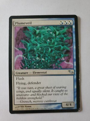 MTG Magic The Gathering Card Plumeveil Creature Elemental White Blue Shadowmoor 
