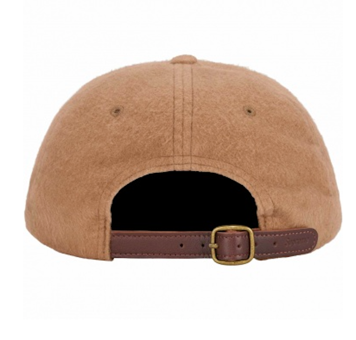 SUPREME FW23 WASHED FLANNEL 6-PANEL CLASSIC LOGO HAT BLACK TAN | eBay