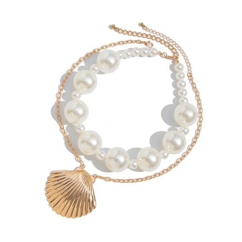 2Pcs Classical Baroque Pearls Necklace Ideal For Parties And Special Occasions - Picture 6 of 10