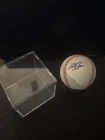 BASEBALL~SIGNED NONAR GARCIAPARRA RAWLINGS AMERICAN LEAGUE OLB BALL & CUBE